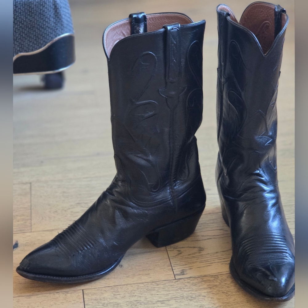 Lucchese Black Western Boots